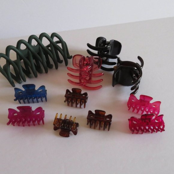 Set of 11 Jaw Clips - Various Sizes and Colors - Picture 2 of 2